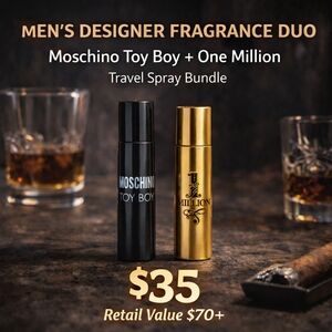 Moschino Black and Gold Travel Spray Duo